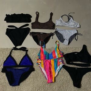 2 PIECE BATHING SUITS-6 TOTAL